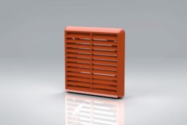 150mm Terracotta Louvered Grill Vent *6"" Spigot*