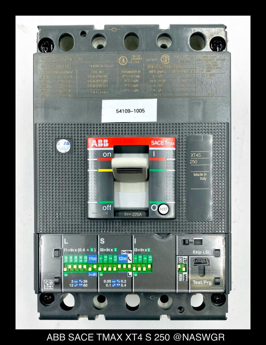 ABB Sace Tmax XT4S 250 Molded Case Circuit Breaker ~ 225 Amp
