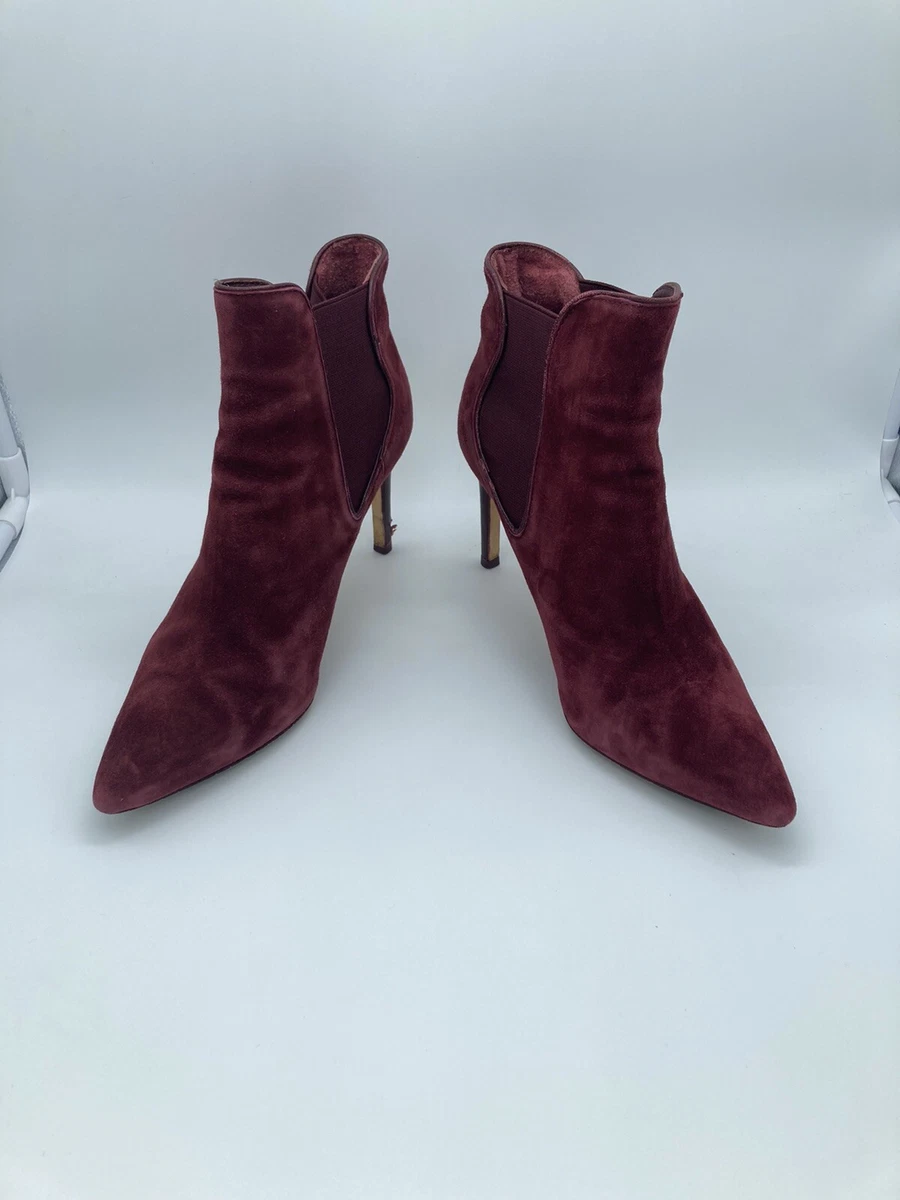 Tory burch burgundy boots outlet