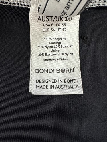 Traje de baño Bondi Born Babe para damas Coast Walk 2 piezas talla 6 EE. UU. negro/blanco - Imagen 8 de 11