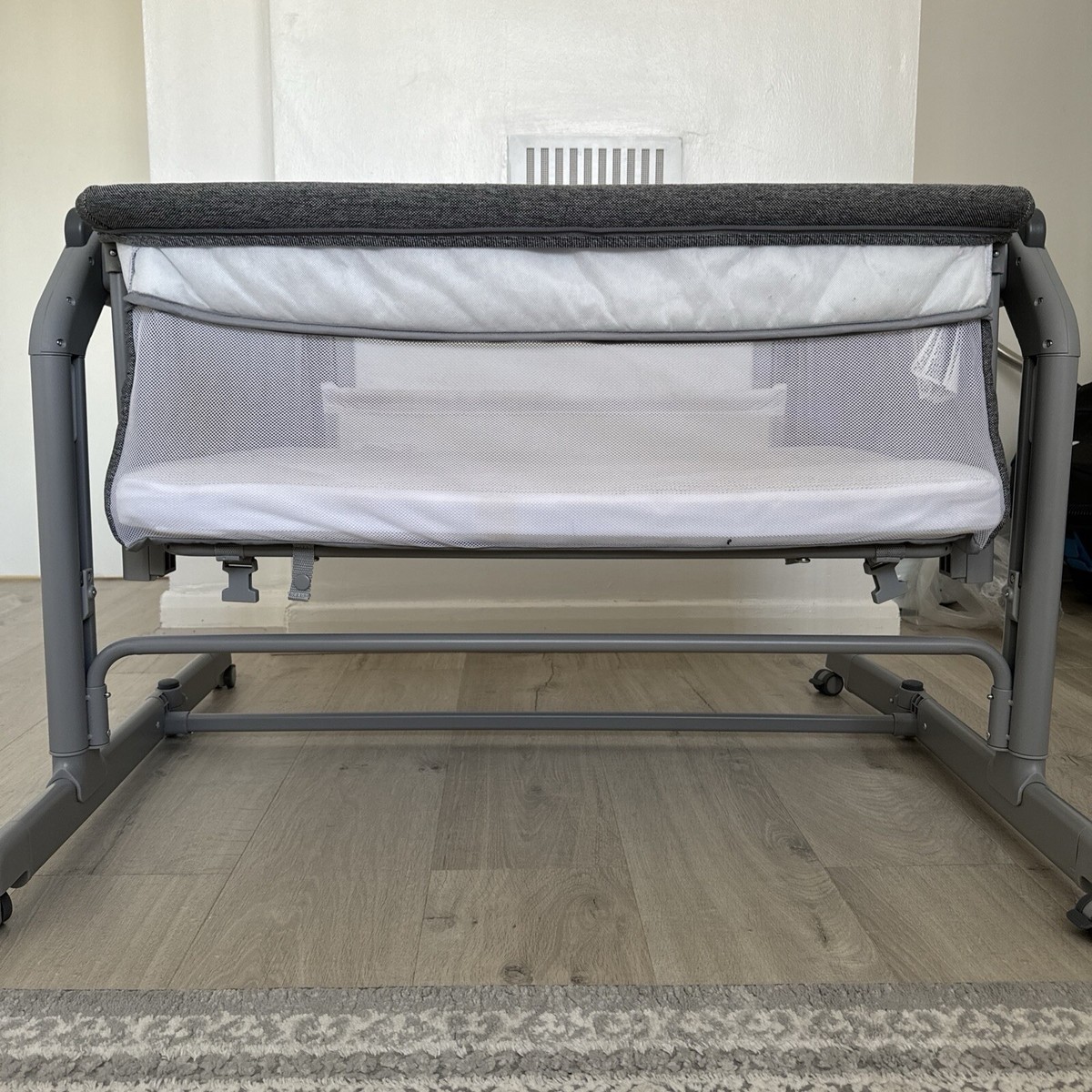 Chicco Next2Me Magic Evo Bedside Crib - Dark grey | eBay UK