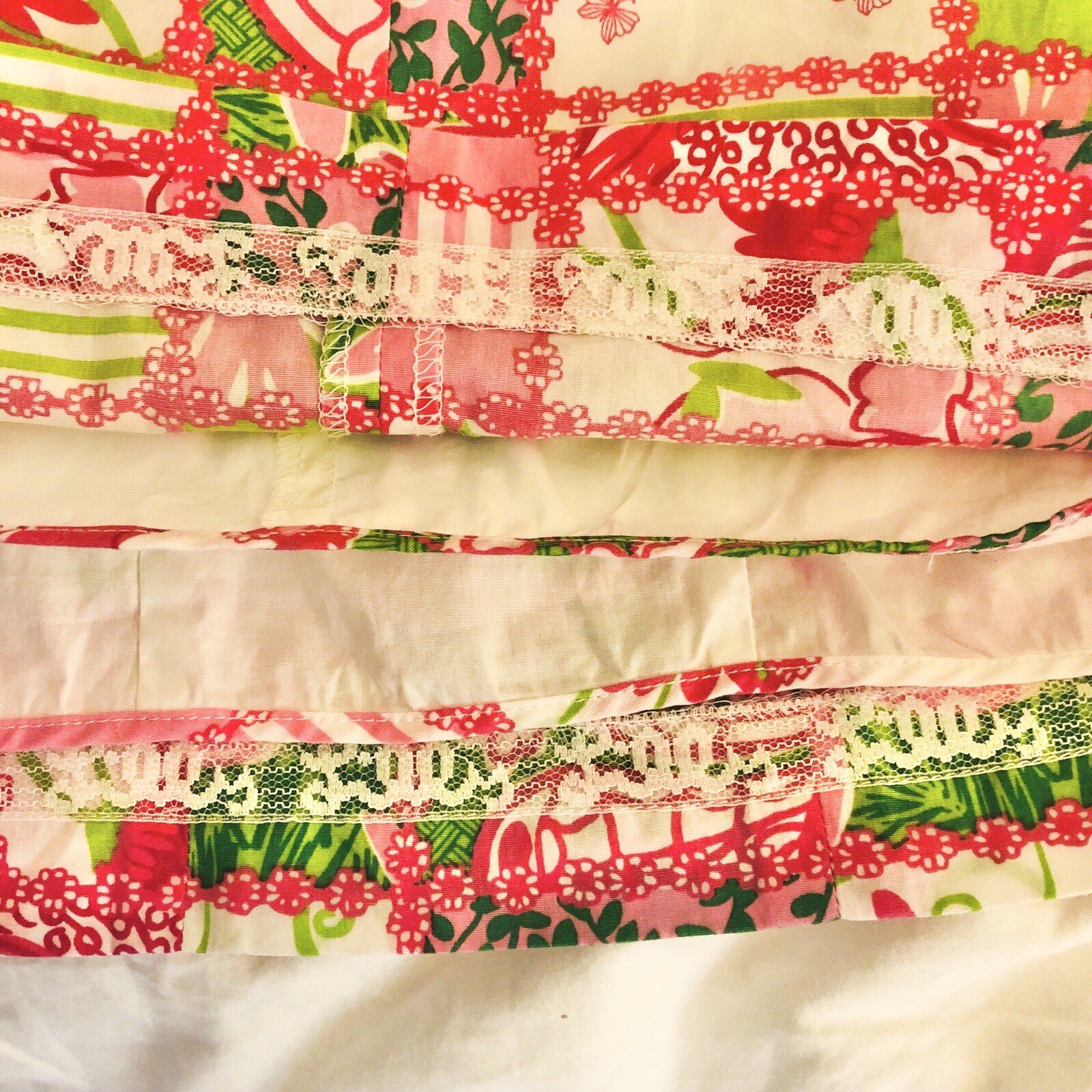 Lilly Pulitzer Strapless Patchwork Franco Dress S… - image 12