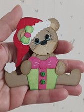 Paper piecing, Scrapbook, Little Bear, Christmas Bear, Christmas, Gift Bear