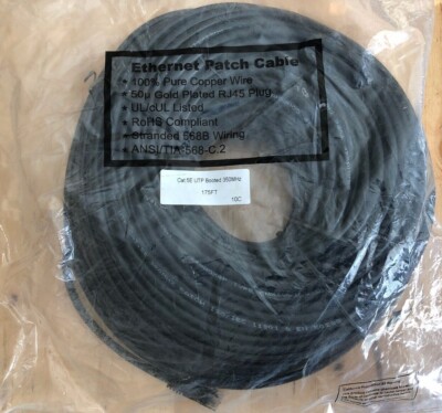 YFC Cat.5E UTP Booted 350MHz Ethernet Patch Cable 175' 175FT 24AWGx4P RJ45 Cat5E
