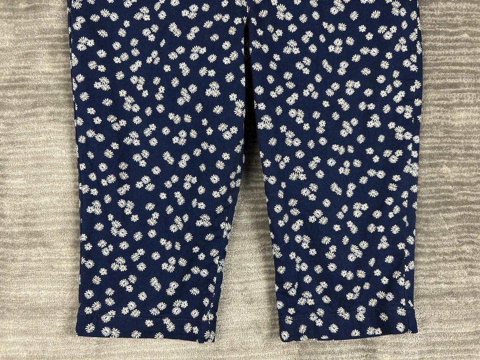 Pantalones St. Johns Bay Mujer 18 Azul Capri Floral Margaritas AOP Informales Foto 3 de 4