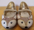 Infant Toddler Girls Capelli Gold Glitter Fox Dress Party Shoes Sz 5