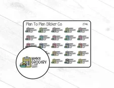 2746~~Make Grocery List Planner Stickers.
