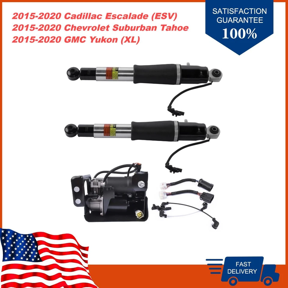 Kit compresor amortiguadores de aire de suspensión trasera para Chevrolet Tahoe Escalade 2015-2020 Foto 2 de 4