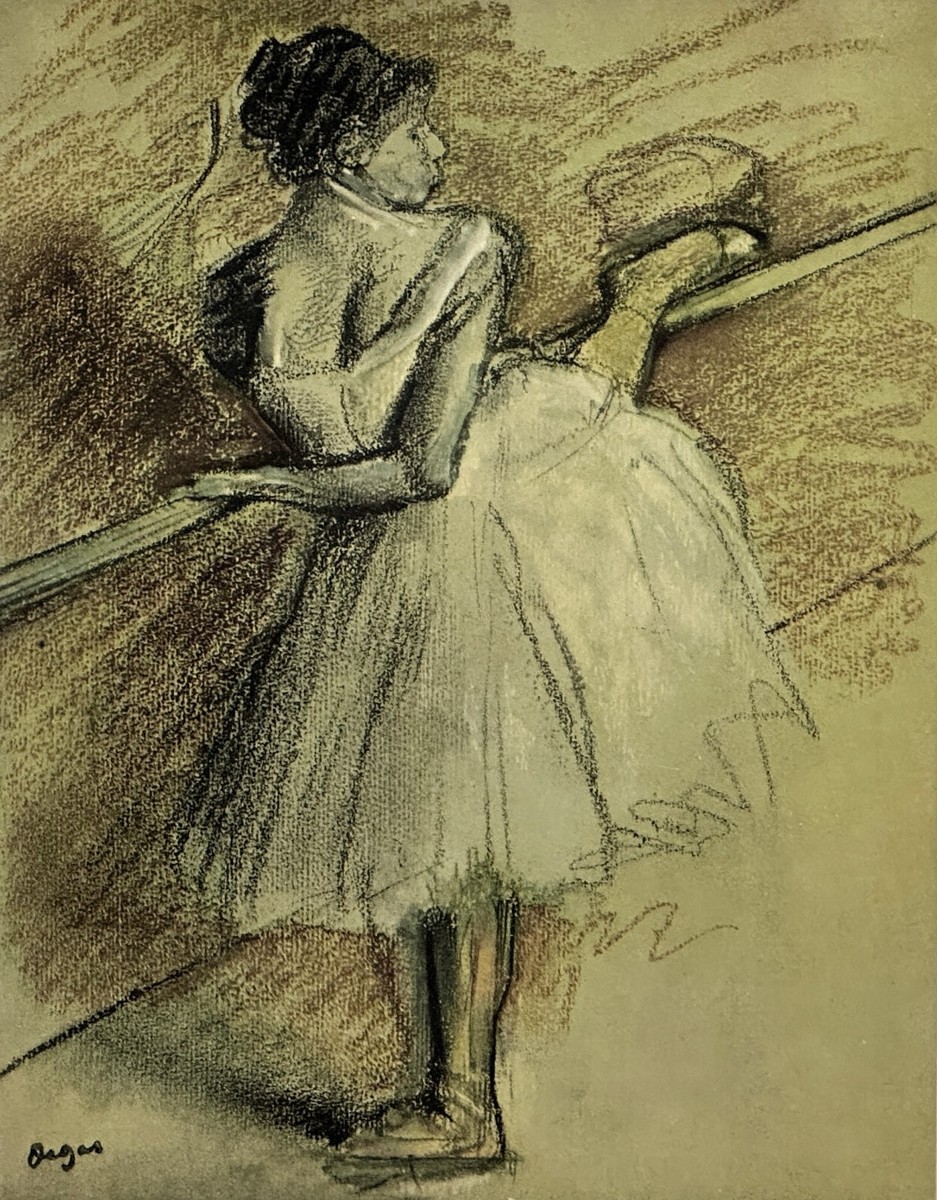 Edgar Degas、DANSEUSE A LA BARRE Edgar Degas Danseuse à la barre Print 17x14 Ballerina | eBay