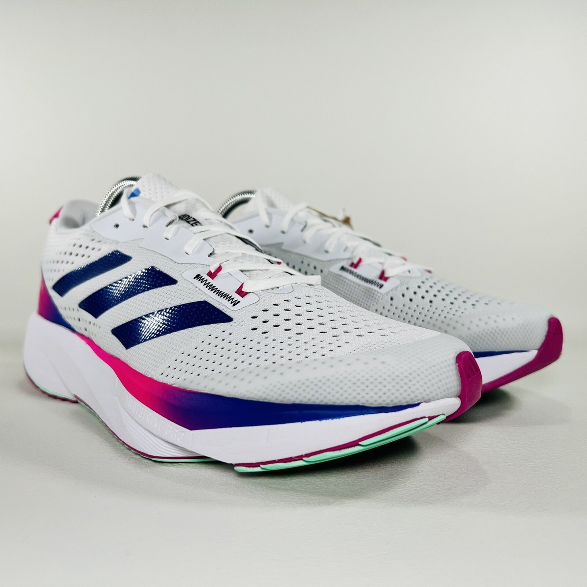 Adidas Adizero‎ SL Men\'s Running Shoes White Blue Pink Athletic Sneakers Size 7 adidas Men main image 3
