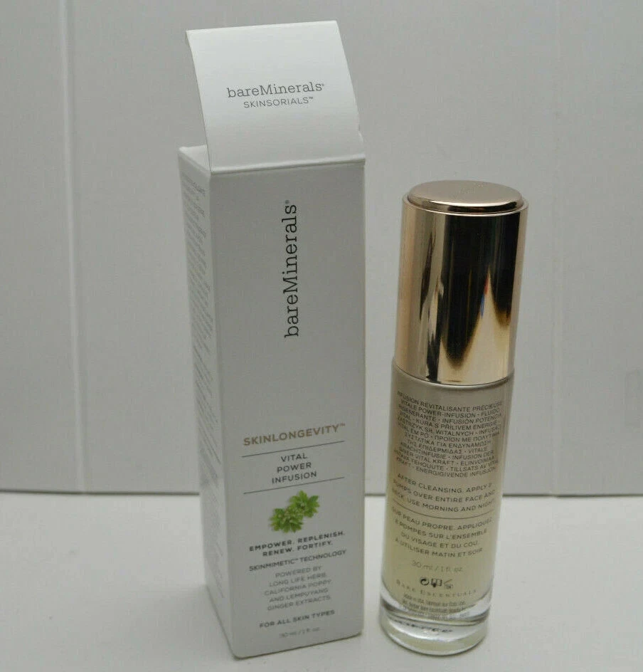 bareMinerals SkinLongevity Vital Power Infusion Serum ~ 1 oz / 30ml ~ NEW IN BOX - Image 2 of 4