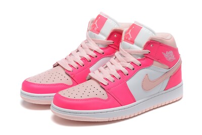 any size- Air Jordan 1 Retro pink /white | eBay