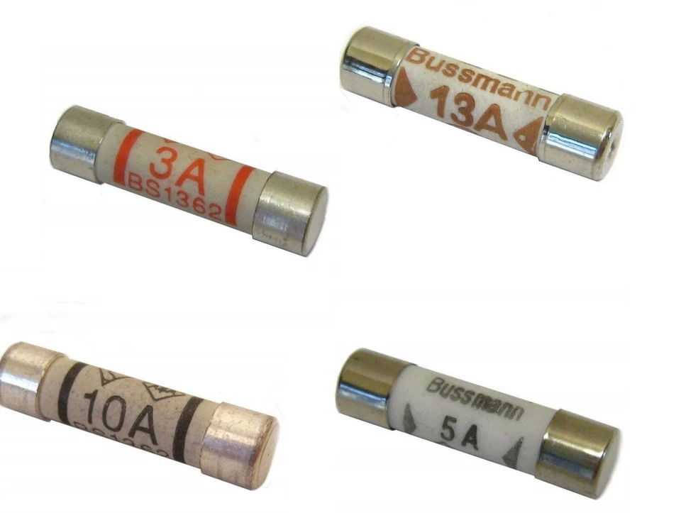 LAWSON 25x 3A/5A/10A/13A Domestic Fuses Plug Top Household Mains Cartridge Fuse