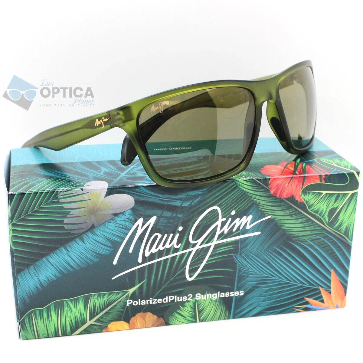 Maui Jim Akau MJ 442-15M Matte Gold Aviator Sunglasses Olive Green polarized Maui Jim Hau main image 2