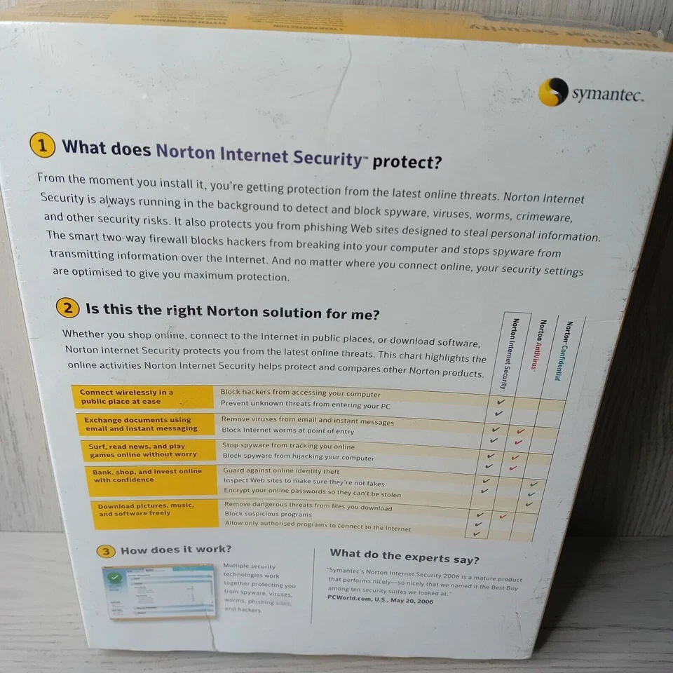 NORTON INTERNET SECURITY 2007 - NEW SEALED - V.RARE RETRO ANTIVIRUS SOFTWARE - Image 3 of 4