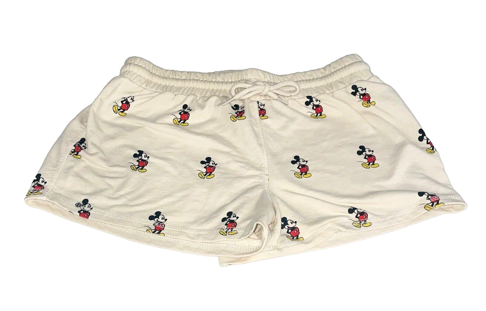 Disney Mickey Mouse Light Beige Drawstring Shorts… - image 1