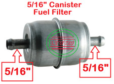 1 516 Universal Gasfuel Filter Chrome Canister