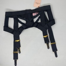 Agent Provocateur Whitney Black Suspender AP4 Large NWT