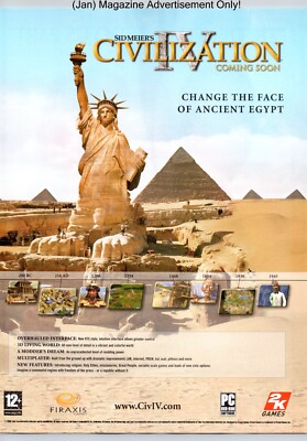 Sid Meier's Civilization IV 2K Games Firaxis PC Promo 2006 Full Page Print Ad