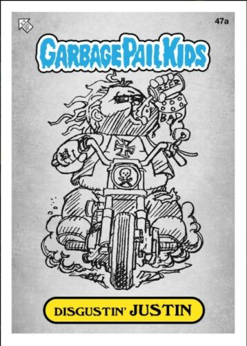 NFT GPK Garbage Pail Kids "Disgustin Justin" Series 2  sketch mint 146/166 - Afbeelding 1 van 3