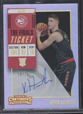 KEVIN HUERTER 2018-19 PANINI CONTENDERS FINALS TICKET ON CARD AUTO RC #D 20/25