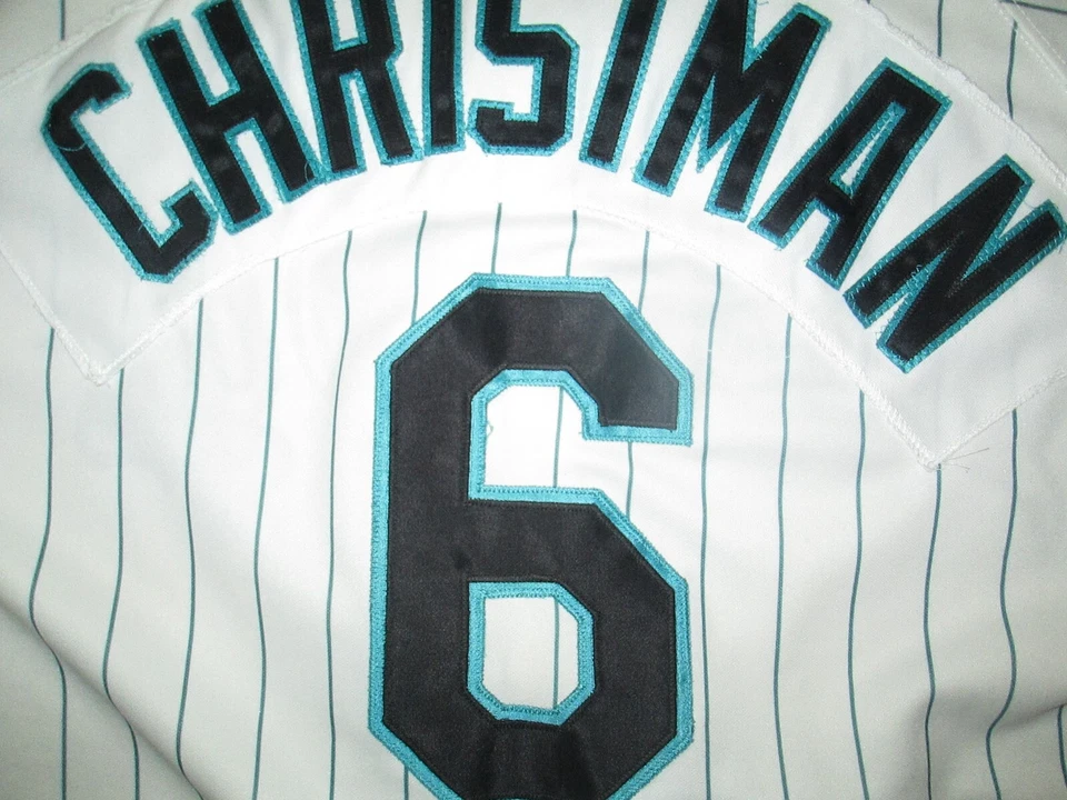 Camiseta deportiva Portland Sea Dogs 2002 de colección y2k usada en juegos Tim Christman Marlins 48 EE. UU. MAD Foto 2 de 4