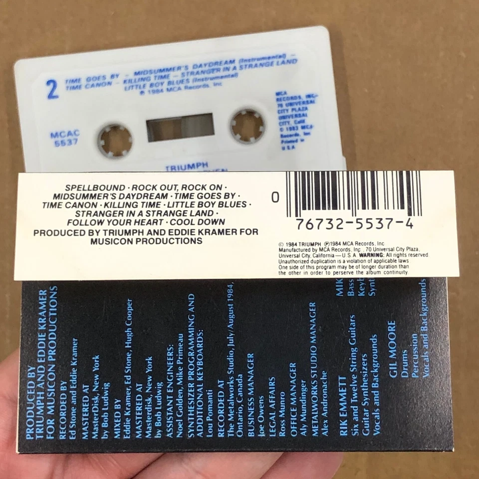 TRIUMPH Cassette Tape THUNDER SEVEN 80s Rock Metal Prog FOLLOW YOUR HEART Foto 4 de 4