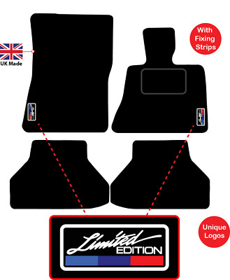 Tailored Carpet Floor Car Mats to fit BMW X6 E71 E72 2007 to 2014 Unique logos