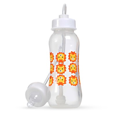 Hands-Free Baby Bottle - Traveling Baby Bottle 9 oz ( 1 Pack - Lion)