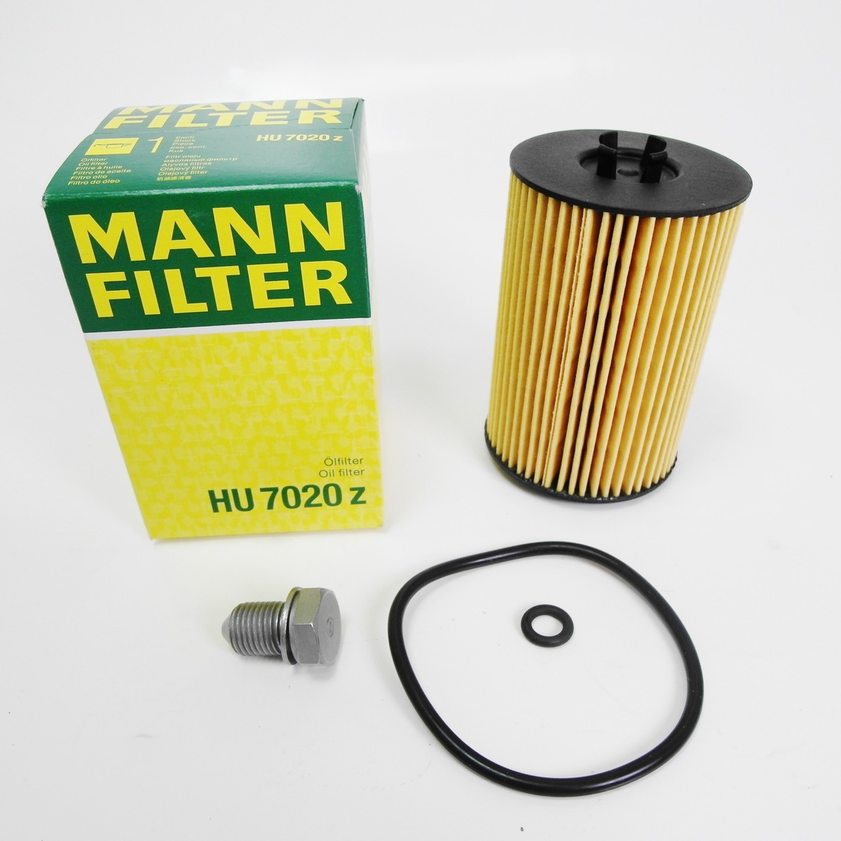 Oil Filter MANN HU7020Z + Oil Drain Plug For Audi Seat Skoda VW