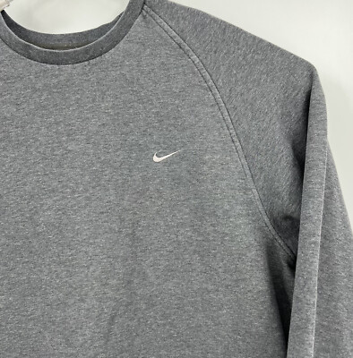 Nike Swoosh Chest Logo Sweatshirt Size XL Mens Style 196184 Gray