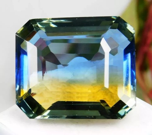 Natural Tourmaline Bi-Color Emerald Cut 45+Ct EGL Certified Loose Gemstone - Picture 4 of 4