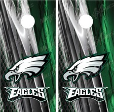 Philadelphia Eagles Ripped Metal Cornhole Board Decal Wrap Wraps