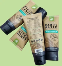 4 Pack, Redmond Earthpaste Non-Flouride Toothpaste - WINTERGREEN  Exp. 03/2028
