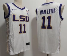 Hailey Van Lith LSU Tigers Men Jersey - All Stitched White