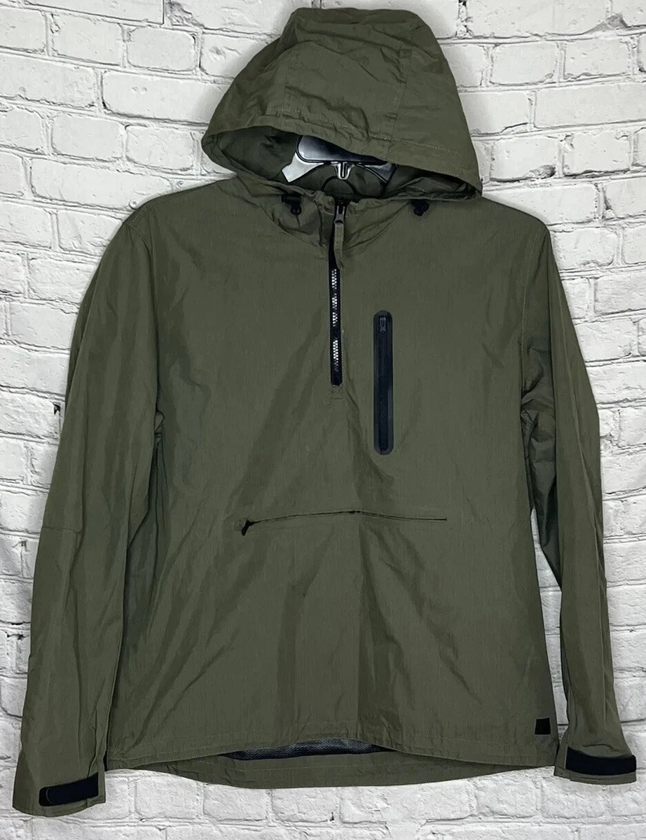 AMERICAN EAGLE Mens TECHNICAL OUTERWEAR Army Green Hoodie Jacket