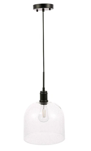 Chandelier Pendant Light Fixture Glass Shade Black Kitchen Island Lighting - Picture 9 of 11