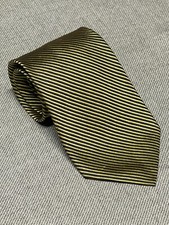 Brooks Brothers Makers Silk Tie Mens Gold Striped Necktie USA Made Woven