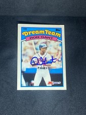 Ron Gant 1989 Topps Kmart Dream Team #2 Atlanta Braves Autographed Signed Card