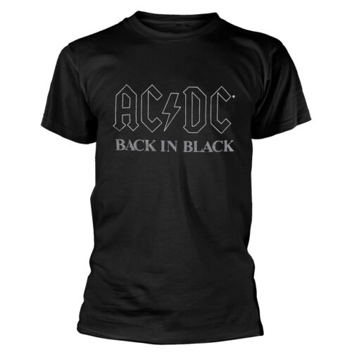 AC/DC Back In Black Black  T-Shirt NEW OFFICIAL - Picture 1 of 1