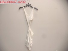 SHEIN Privé Women's White One Shoulder Cut Out Ruched Bodycon Dress, Sz XS 21635