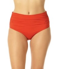 Anne Cole Convertible High Waist Shirred Bikini Bottoms In Spice SZ XL NWT