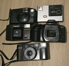 Mixed Lot Of Cameras, Compact, SLR, Canon, Olympus Etc