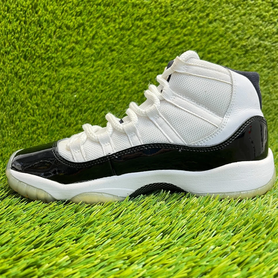 Nike Air Jordan 11 Retro Niños Talla 4.5Y Blanco Atlético Cuero Zapatos Tenis Foto 2 de 4