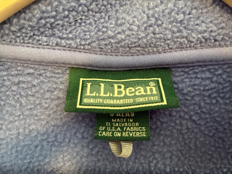 L.L. Bean Polartec Womens Classic Solid Blue Fleece Zip-Up Mock Neck Vest XL-Reg - Image 2 of 4