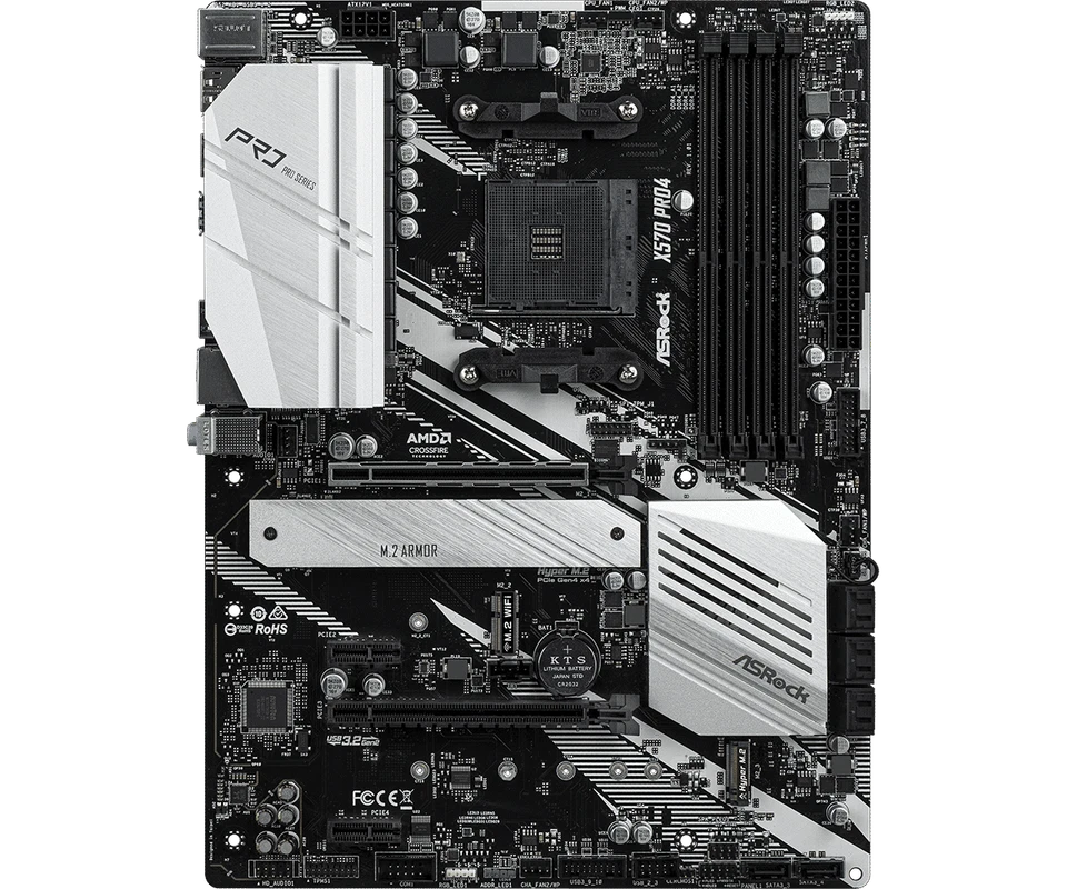 ASRock X570 Pro4 ATX AM4 Socket DDR4 PCIe 4.0 HDMI DisplayPort - Imagen 3 de 4