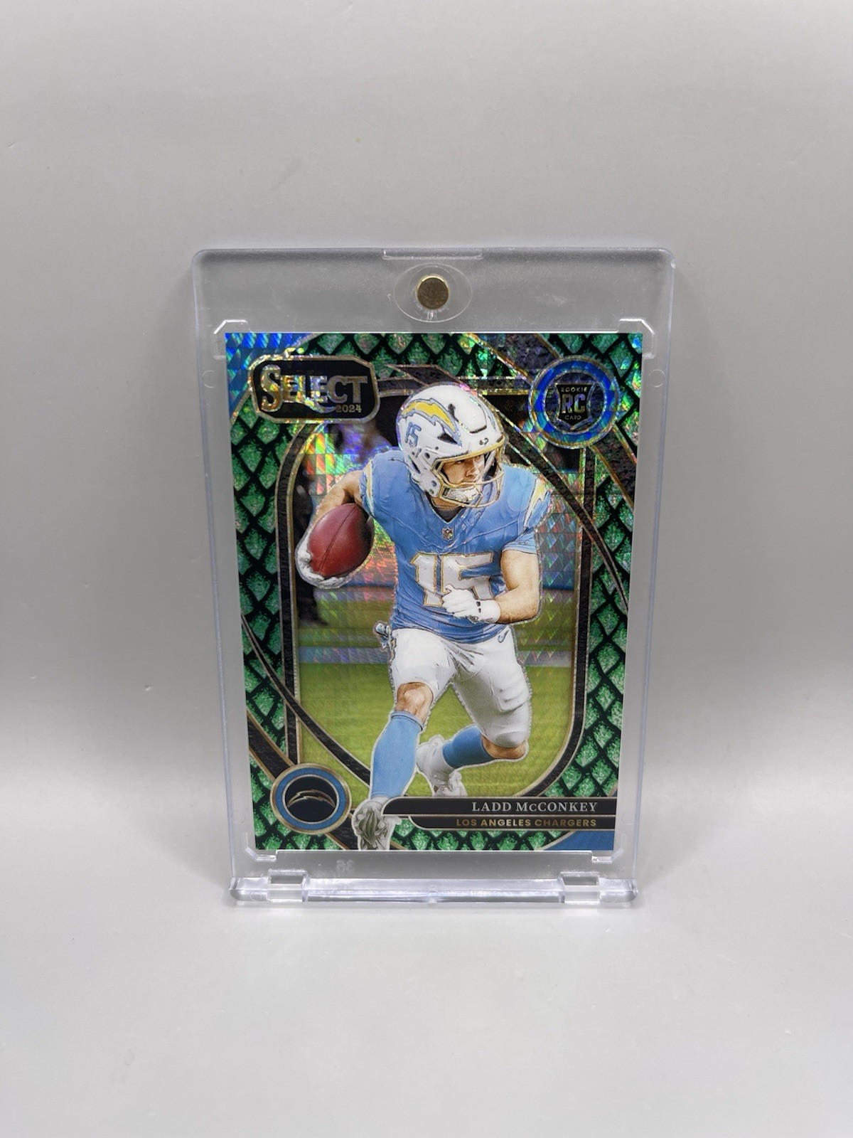 Ladd McConkey 2024 Panini Select #268 Dragon Scale Rookie Card #/81 W/ Mag