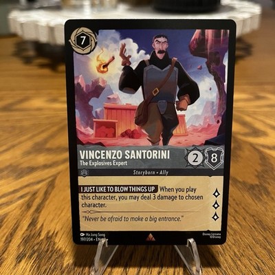 Lorcana Vincenzo Santorini The Explosives Expert 197/204 Reign of Jafar Regular
