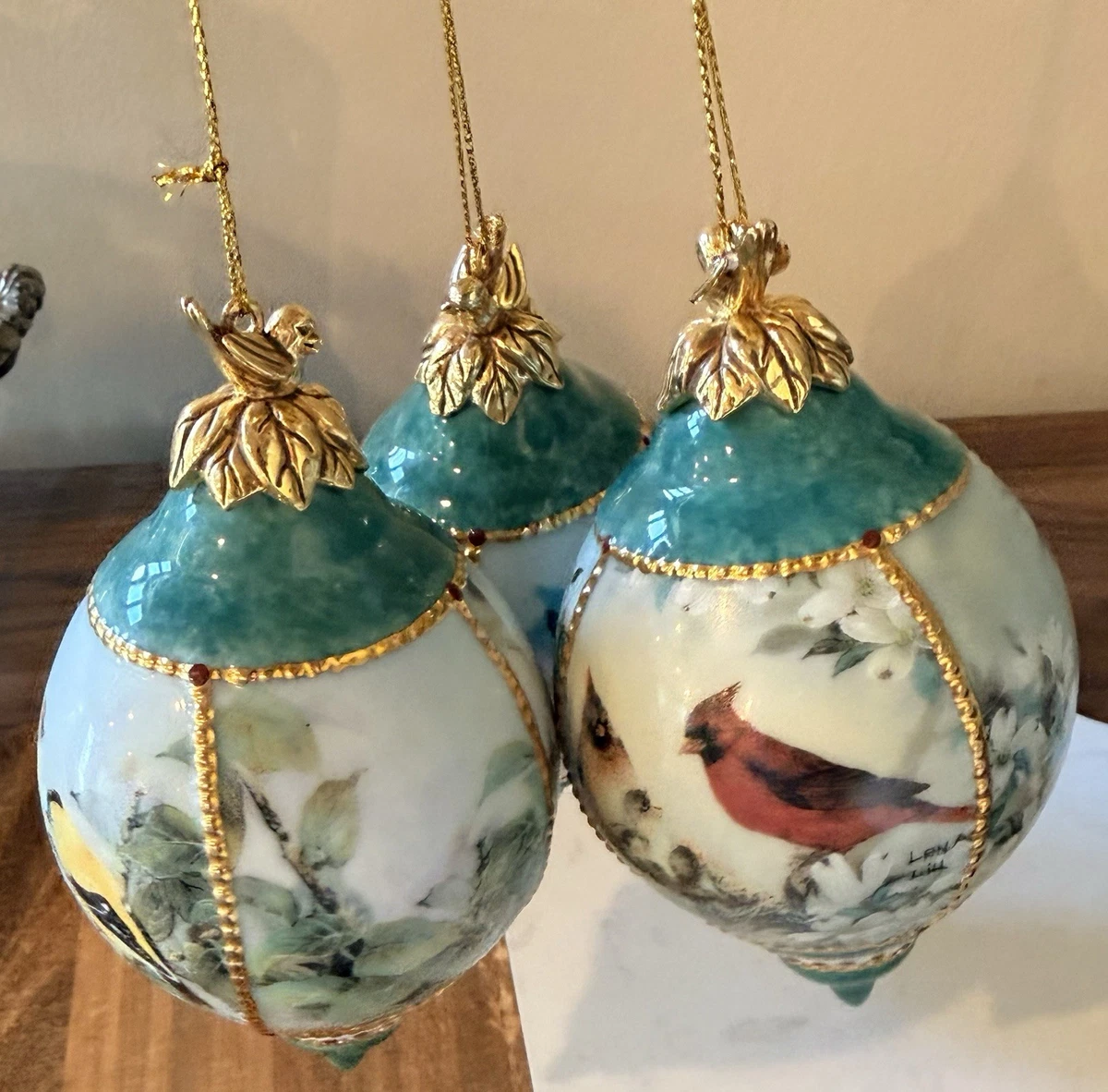 Christmas Porcelain Bird Collectible Holiday & Seasonal Ornaments