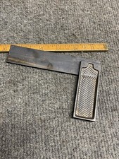 Vintage Stanley No.12 All Metal Try Square 4” Rare Size V Logo USA